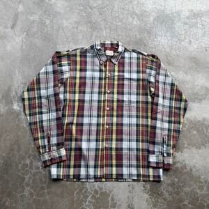 True vintage 1950's Brent Prep plaid long sleeve button up dress shirt